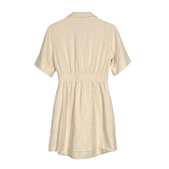 Sandro Tweed Double Breasted Collared Mini Dress Size 4 - Picture 2 of 3